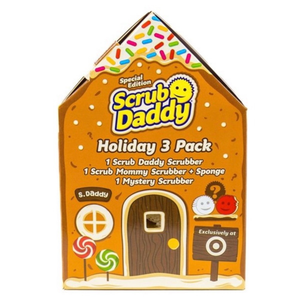 Scrub Daddy holiday gingerbread house 3 ct edition with surprise scrubber new